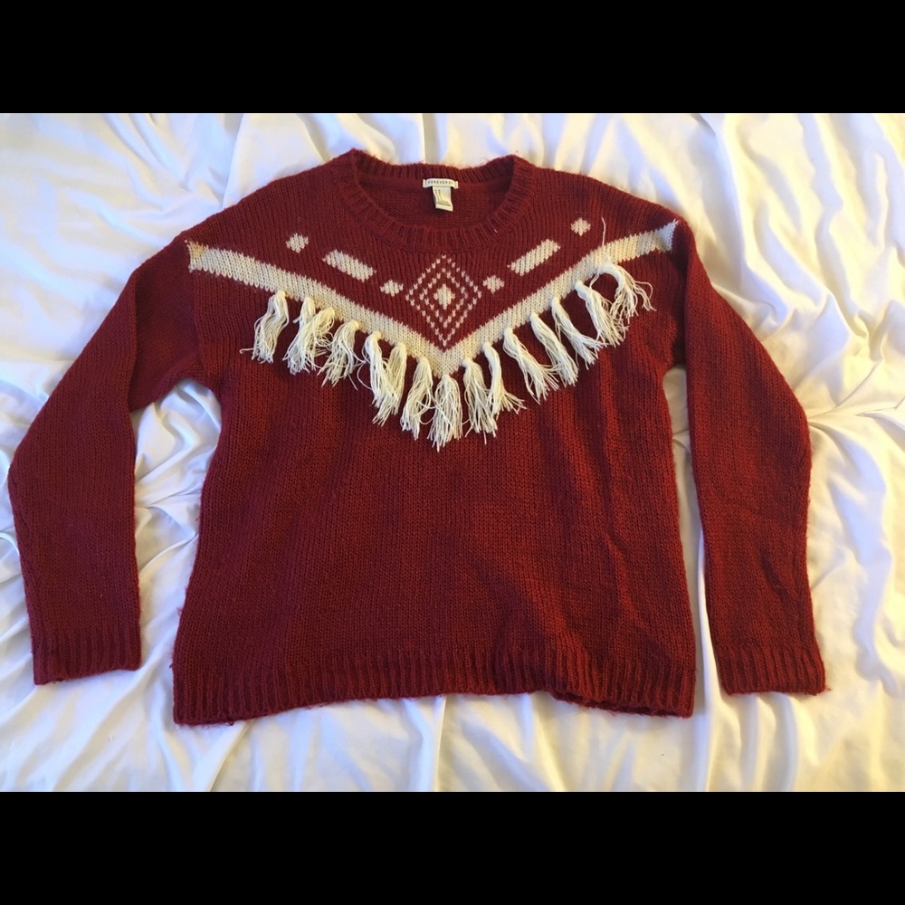 Western style knit sweater